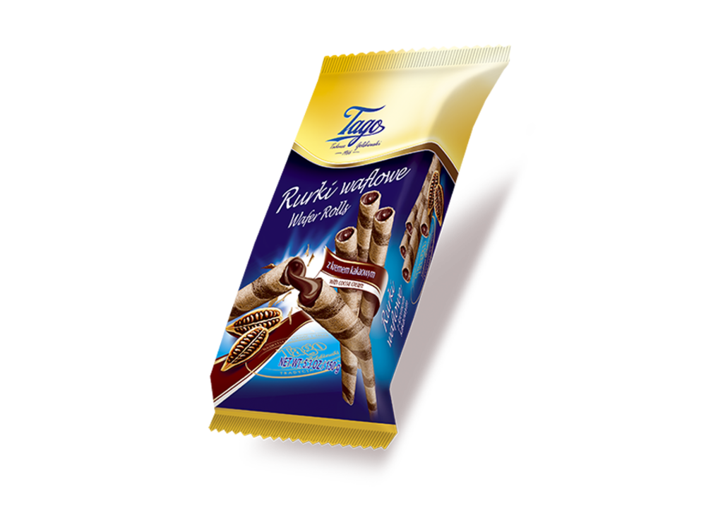 Trubičky s čokoládovou náplní 150g