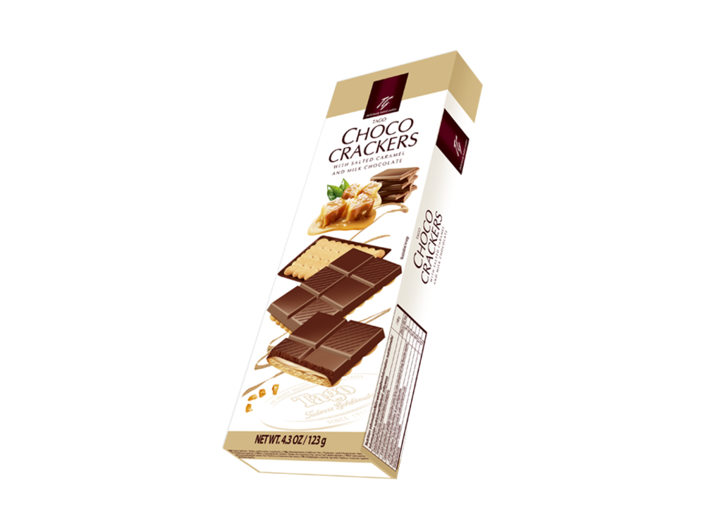 Tago CRACKERS čokoládové slaný karamel 123g