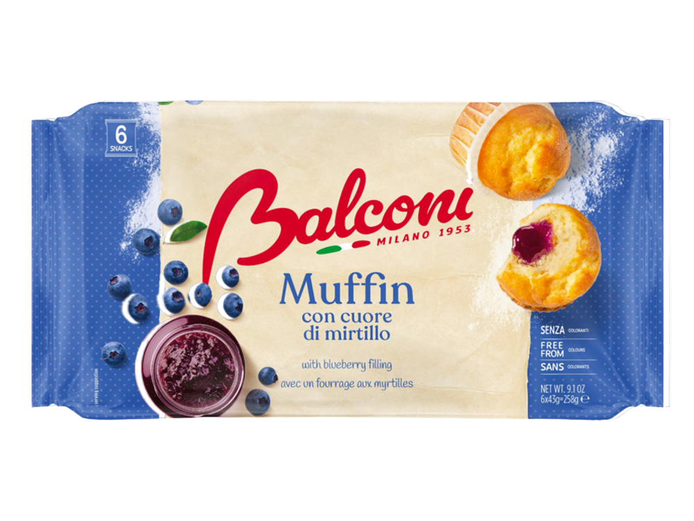 Muffin s borůvkovou náplní 258g