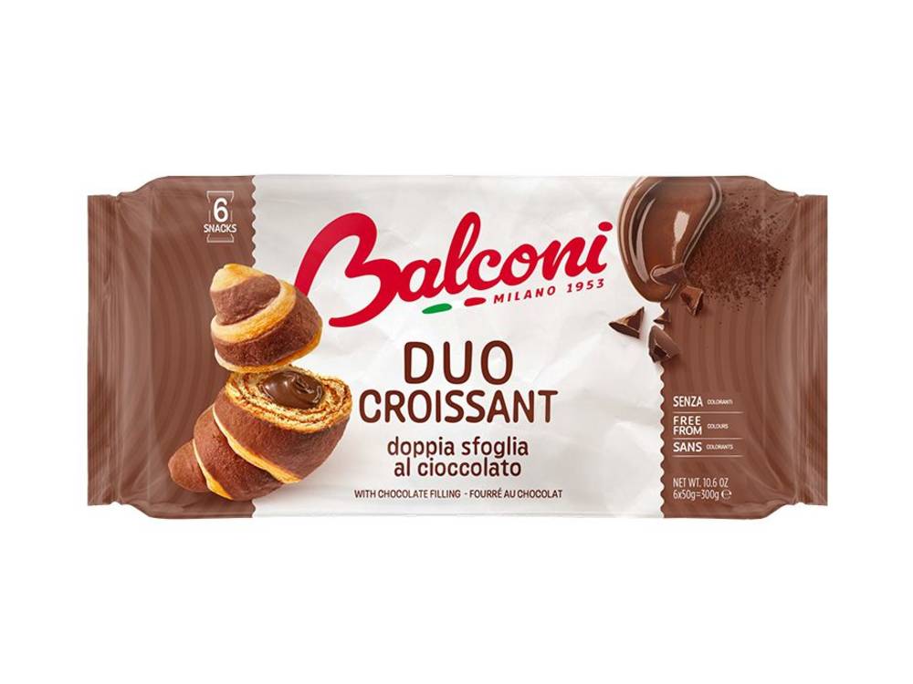 Croissant Duo s čokoládovou náplní 300g (6x50g)